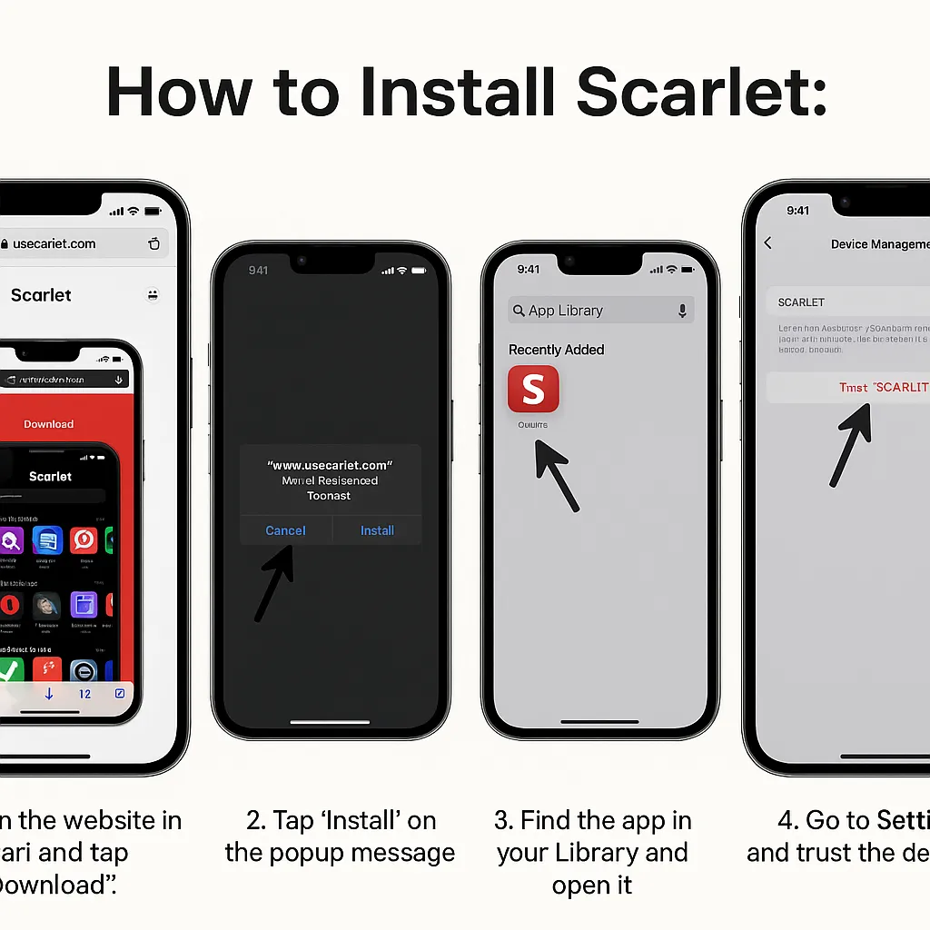 download and Installation steps of scarlet app